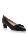 Valentino Bowow 45 Laminated Leather Pumps In Black