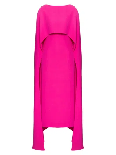 Valentino Women's Cady Couture Midi Dress In Pink