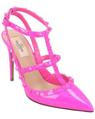 Pre-owned Valentino Garavani Valentino Women's Calfskin Leather Rockstud Caged Pump, Never Worn (authentic  Pre-loved) In Pink
