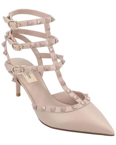 Pre-owned Valentino Garavani Valentino Women's Calfskin Leather Rockstud Pump (authentic Pre-loved) In Pink