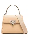 Valentino Camel Handbag Camel Studs In Cappuccino