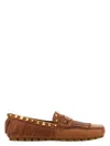 Valentino Women's Caramel Leather Plaster Caster Loafers
