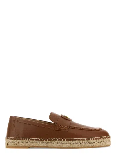 VALENTINO GARAVANI WOMEN'S CARAMEL LEATHER VLOGO ESPADRILLES SANDAL