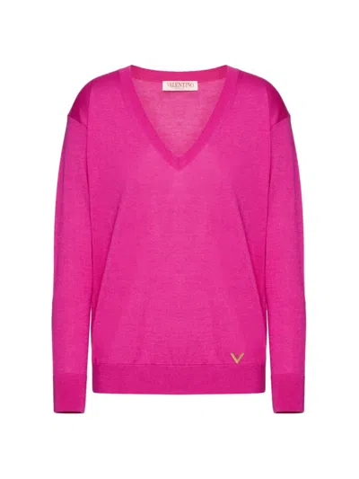 Valentino Women's Cashmere Silk Jumper In Pink
