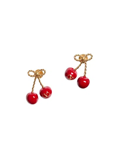 Valentino Garavani Women's Chez Logo Metal And Enamel Earrings