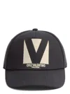 Valentino Garavani Black Baseball Cap With Butter Logo In Adjustable Cotton Women In Black