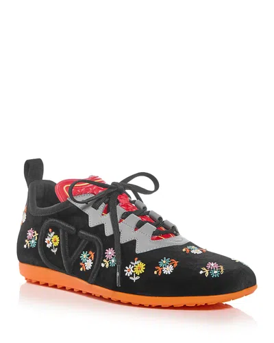 VALENTINO GARAVANI WOMEN'S CHROMATHON EMBELLISHED LOW TOP SNEAKERS
