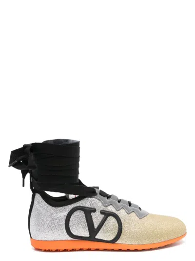 VALENTINO GARAVANI WOMEN'S CHROMATHON LEATHER SNEAKERS
