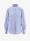 Valentino Hemd Aus Classic Stripe Popeline Frau Iris Liliac 48 In Blue
