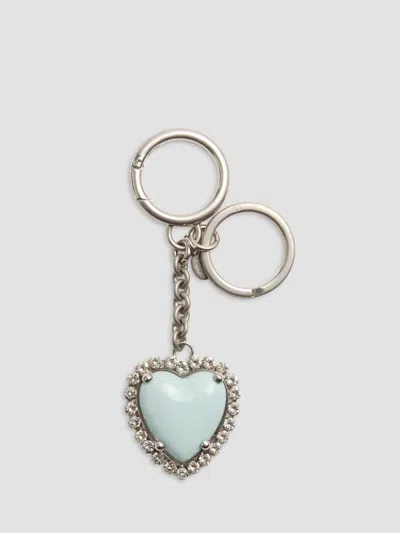 Valentino Garavani Women's Coeur Hyperbole Bag Charm With Key Chain In Metallic