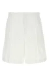 Valentino Garavani White Cotton Blend Bermuda Shorts