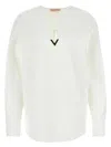 Valentino Garavani White Cotton Blend Blouse