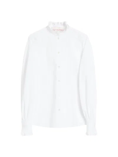 Valentino Women's Cotton Poplin Shirt In White