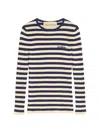 Valentino Cotton Jumper Woman Birch/provence Blue/birch S In Multi
