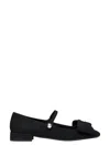 Valentino Satin Bow Mary Jane Ballerina Flats