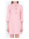 Valentino Women Wool And Silk Short Dress In Pink
