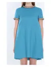 Valentino Womens Embellished Pleated Wool And Silk-blend Mini Dress Celestial Blue In Light Blue