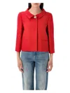Valentino Womens Paris Heart-button Relaxed-fit Wool And Silk Jacket