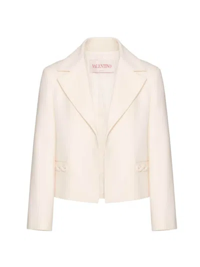 Valentino Women's Crepe Couture Jacket In Ivory