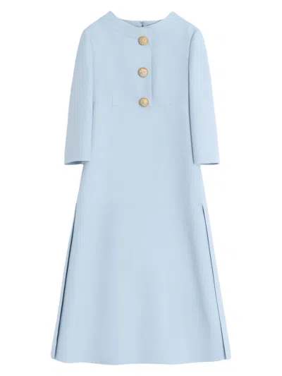 Valentino Women's Crepe Couture Midi Dress In Blue