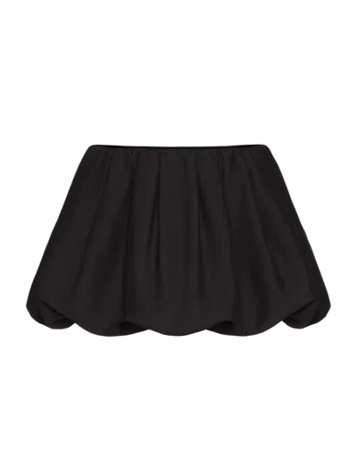 Valentino Crepe Couture Mini Skirt Woman Black 44