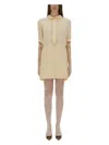 Valentino Women's Crepe Couture Short Dress In Neutral