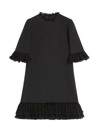 Valentino Women's Crepe Couture Short Dress In Black