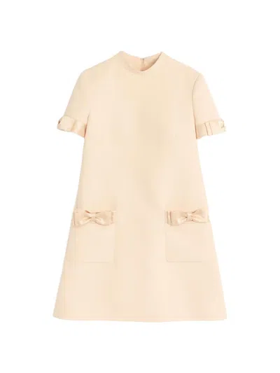 Valentino Women's Crepe Couture Short Dress In Pink