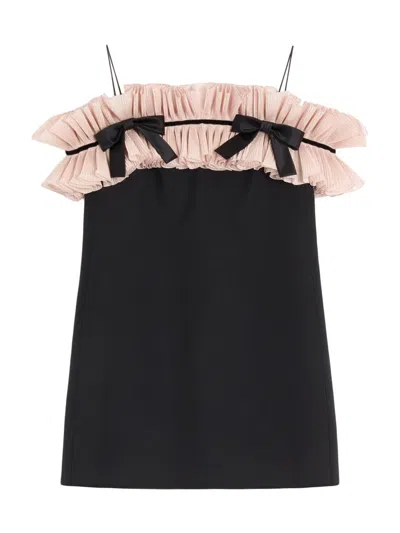 Valentino Women's Crepe Couture Short Dress In Black