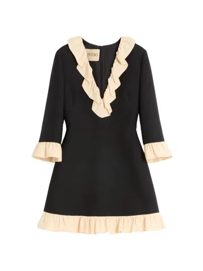 Valentino Women's Crepe Couture Short Dress In Black