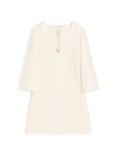 Valentino Women's Crepe Couture Short Dress In Pink