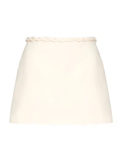 Valentino Women's Crepe Couture Skirt In Ivory