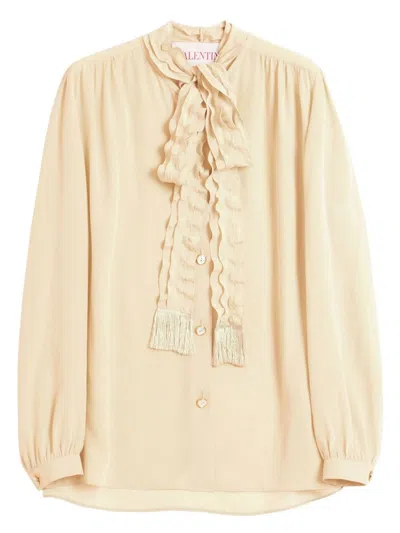 VALENTINO WOMEN'S CREPE DE CHINE SILK BLOUSE SHIRT