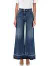 Valentino High-rise Wide-leg Jeans In Mid Blue