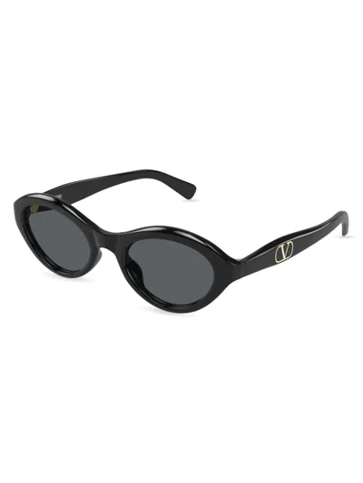 Valentino Women's Dauphin 52mm Cat-eye Sunglasses In Black
