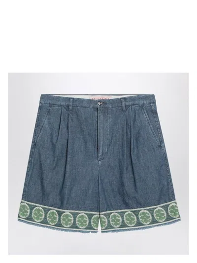 VALENTINO WOMEN'S DENIM BERMUDA SHORTS