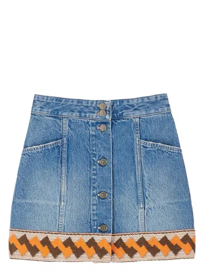 VALENTINO WOMEN'S DENIM MINI SKIRT