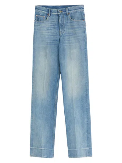 Valentino Women's Denim Pants In Blue