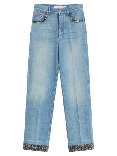 Valentino Women's Denim Pants In Blue