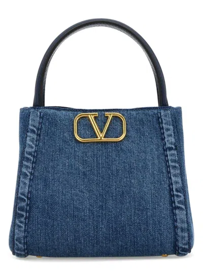 VALENTINO GARAVANI WOMEN'S DENIM SMALL ALLTIME HANDBAG