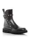 Valentino Rockstud 40mm Leather Ankle Boots In Black