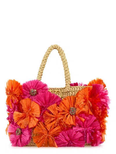 Valentino Garavani Women's Embellished Raffia Vlogo Signature Handbag | 6w2b0r23gcz Color R0v