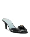 Valentino Rockstud Leather Sandal In Black