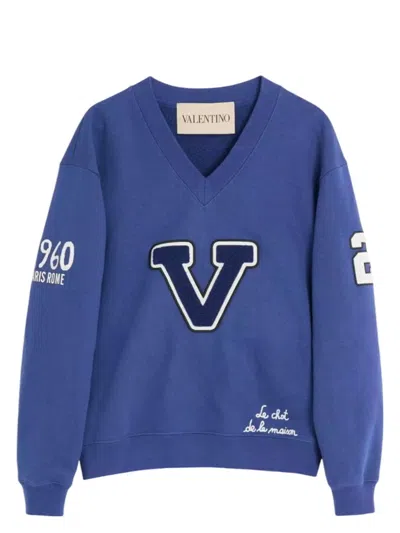 Valentino Women's Embroidered Cotton Sweatshirt