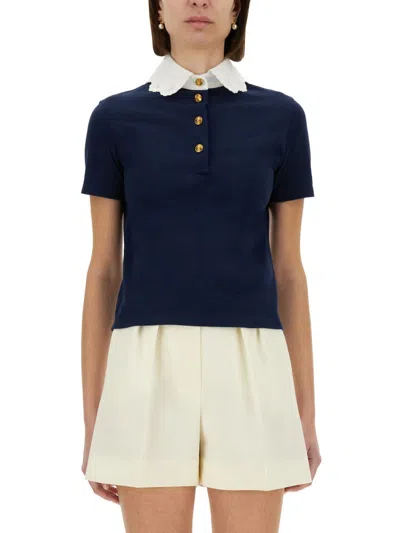 Valentino Women Embroidered Cotton Sweatshirt Polo Shirt