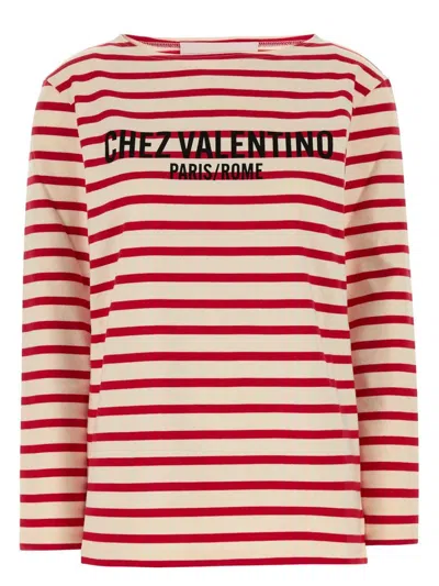 VALENTINO WOMEN'S EMBROIDERED COTTON T-SHIRT