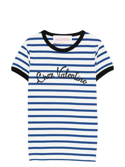 VALENTINO WOMEN'S EMBROIDERED COTTON T-SHIRT