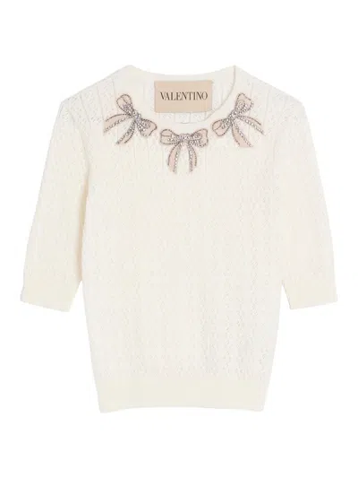 Valentino Women's Embroidered Cotton Top In White