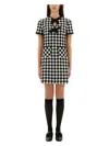 Valentino Embroidered Damier Light Tweed Short Dress