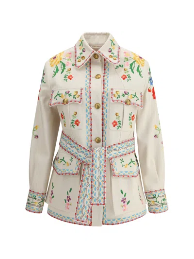 Valentino Women Embroidered Denim Jacket